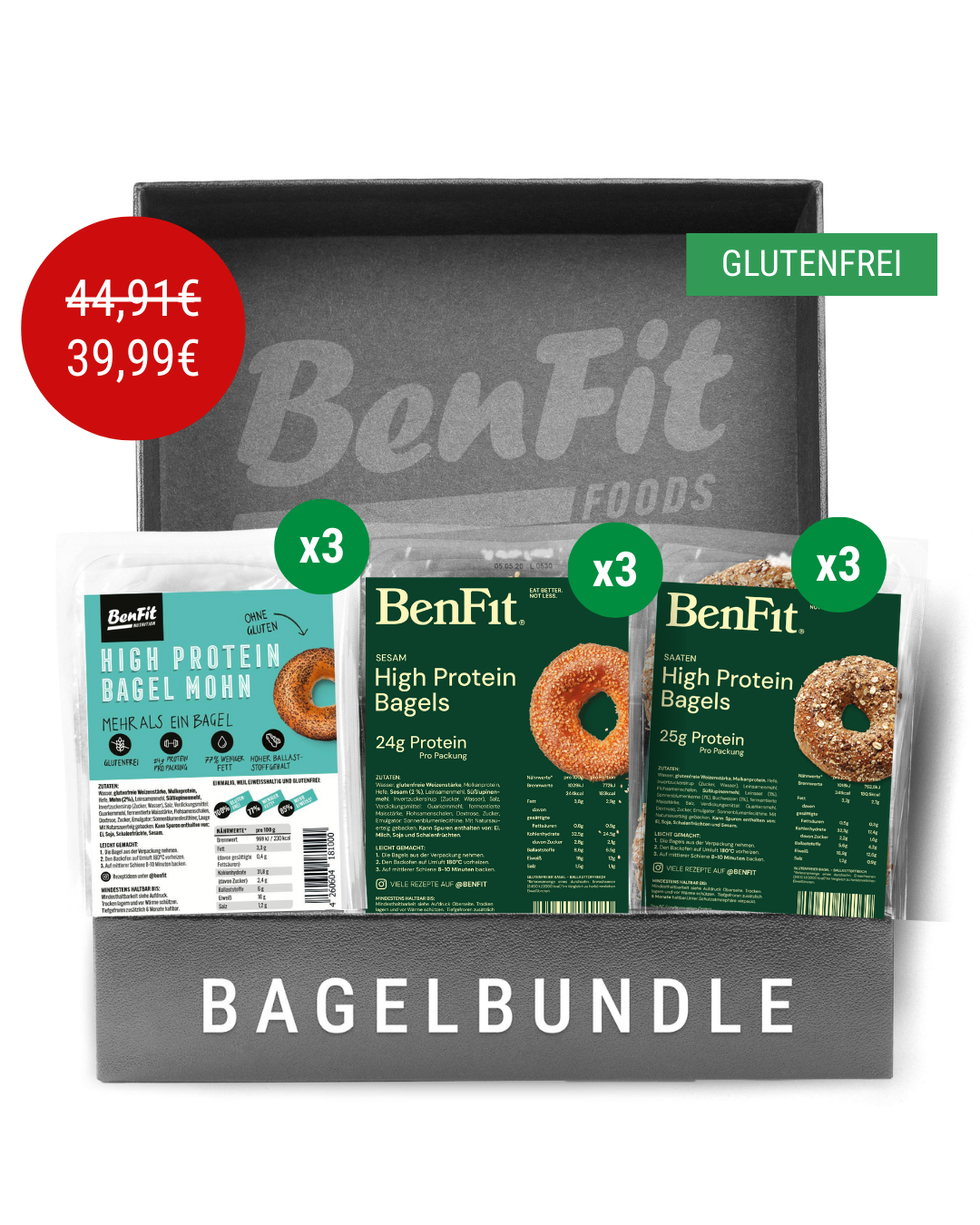 High Protein Bagel Kennenlernpaket (glutenfrei)