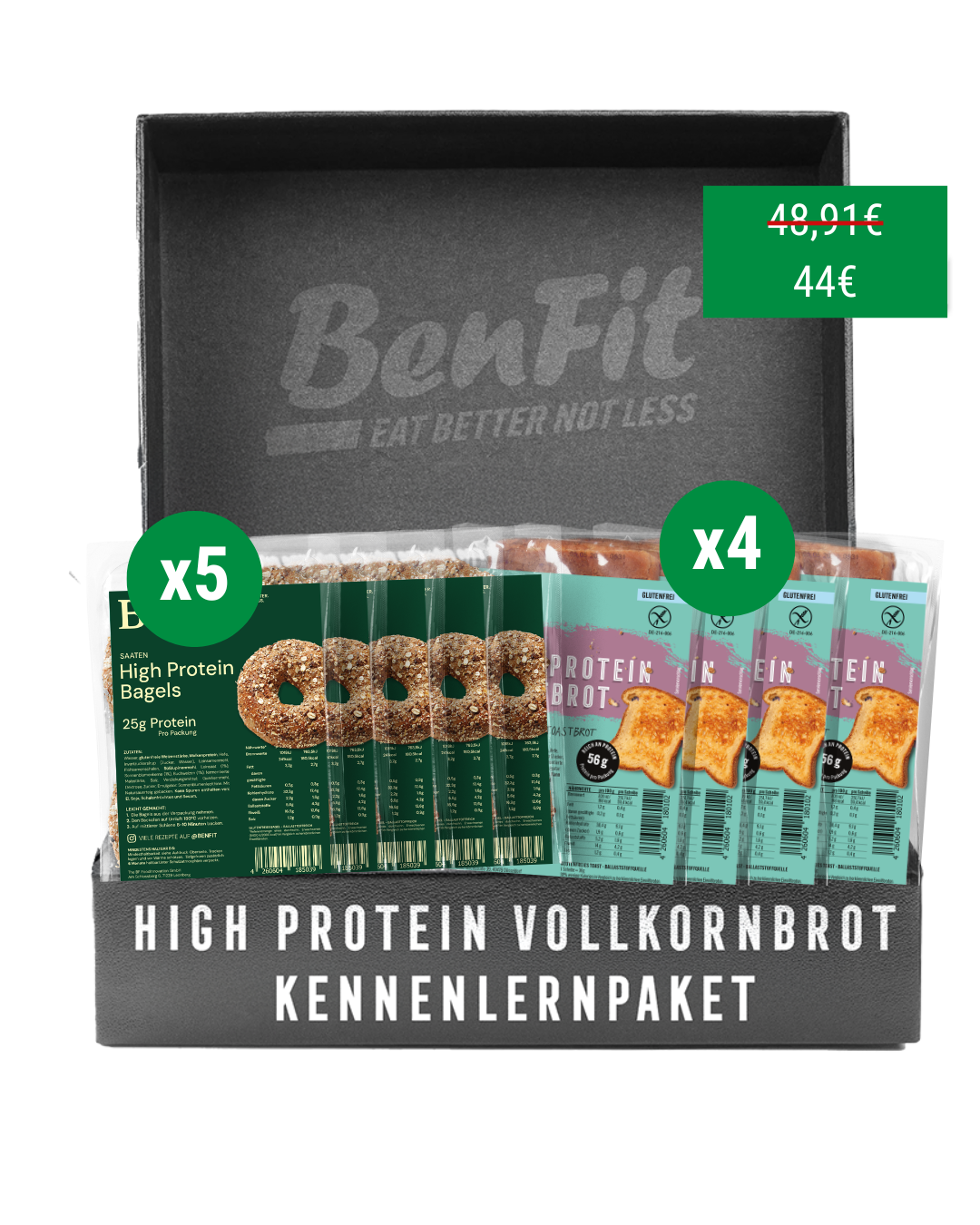 BenFit High Protein Vollkornbrot Kennenlernpaket – glutenfrei