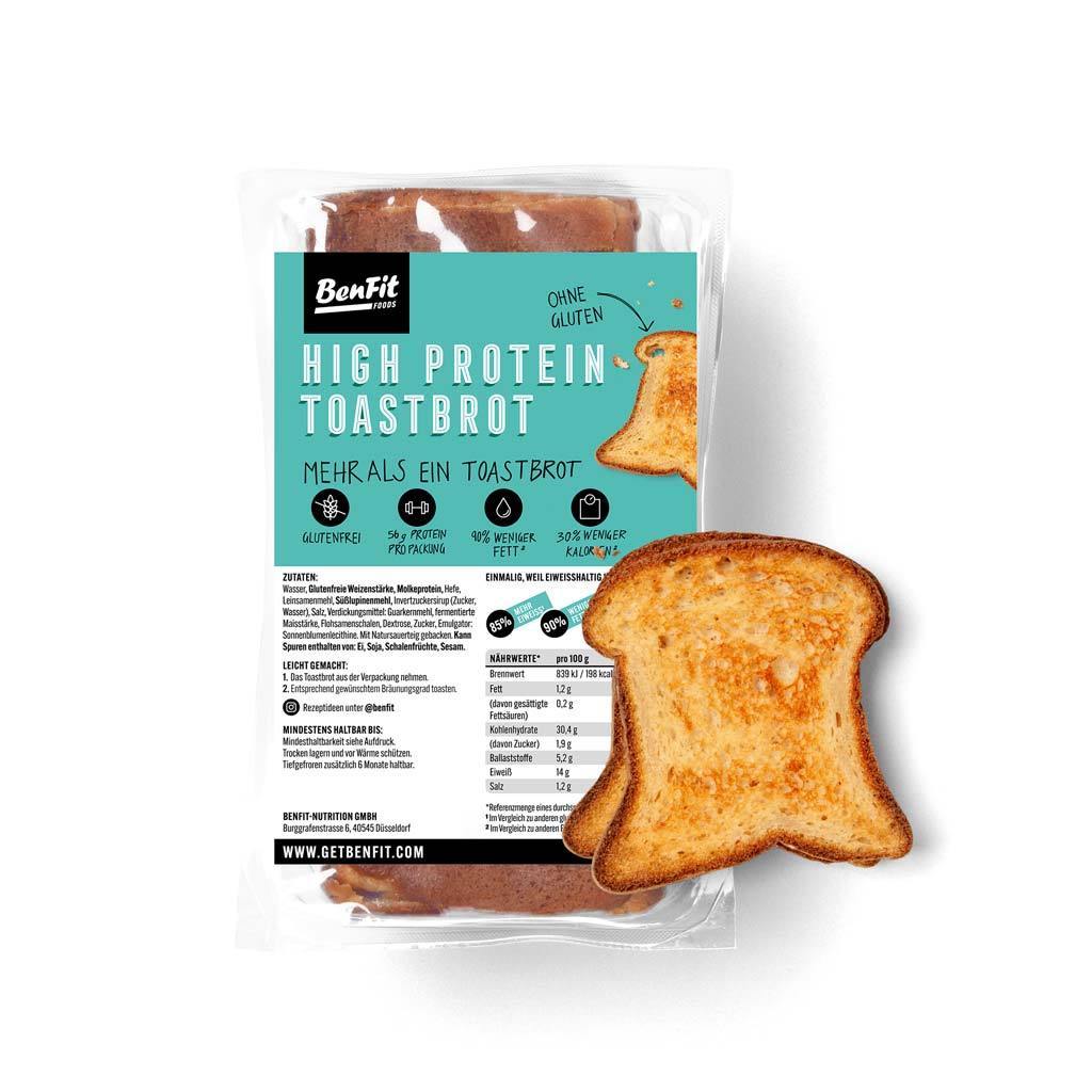 5 Packungen BenFit High Protein-Toastbrot – glutenfrei, kalorienarm, fettreduziert