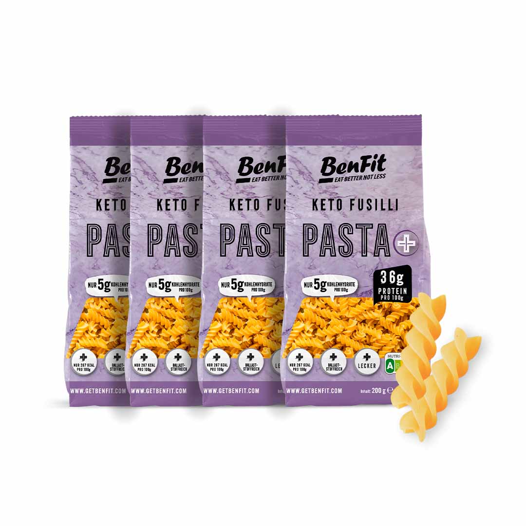 4 Packungen - Keto Protein Pasta - Fusilli