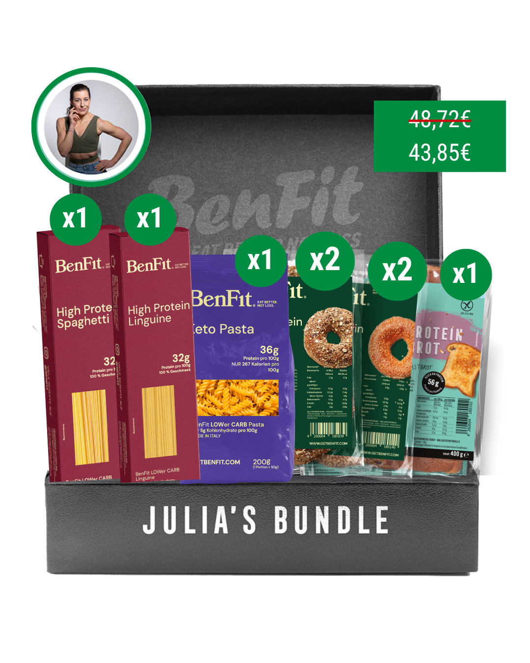 BenFit Julia's Power Protein Bundle – High Protein Brot & Pasta