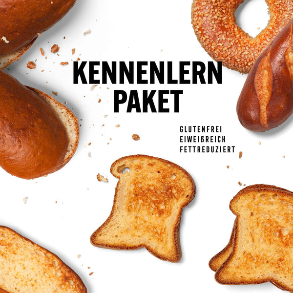 High Protein Kennenlern-Paket (glutenfrei) - BenFit - Bagel Mohn Bagel Sesam Brötchen Laugenstange Toastbrot